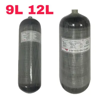 Kaufen Acecare Scuba Tank 9L CE/12L GB Pcp Air Tank Tauchen Zylinder Pcp Tank Luft 4500psi Carbon Faser Zylinder Tauchen Luft Flasche