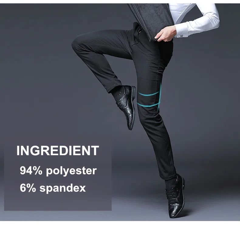 Горячая Распродажа, модные брендовые весенне-летние мужские брюки средней длины, Классические мужские черные деловые повседневные брюки, большие размеры 29-40