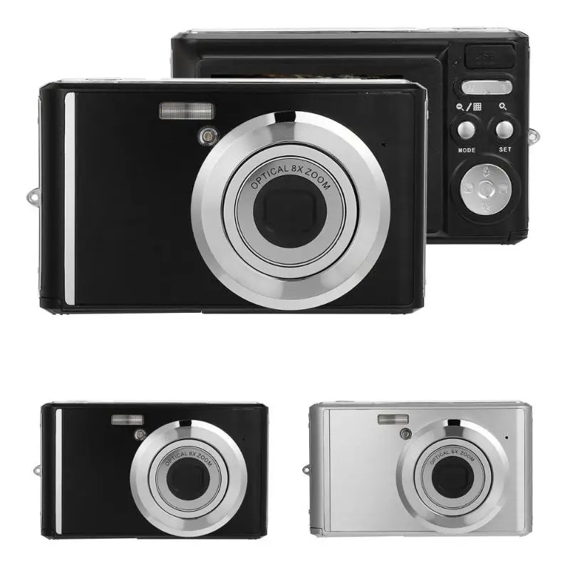 

ALLOYSEED Ultra Thin 2.4 Inch Digital Camera 8X Optical Zoom Telescopic Lens 20MP HD Camcorder Video Recorder with Macro Lens