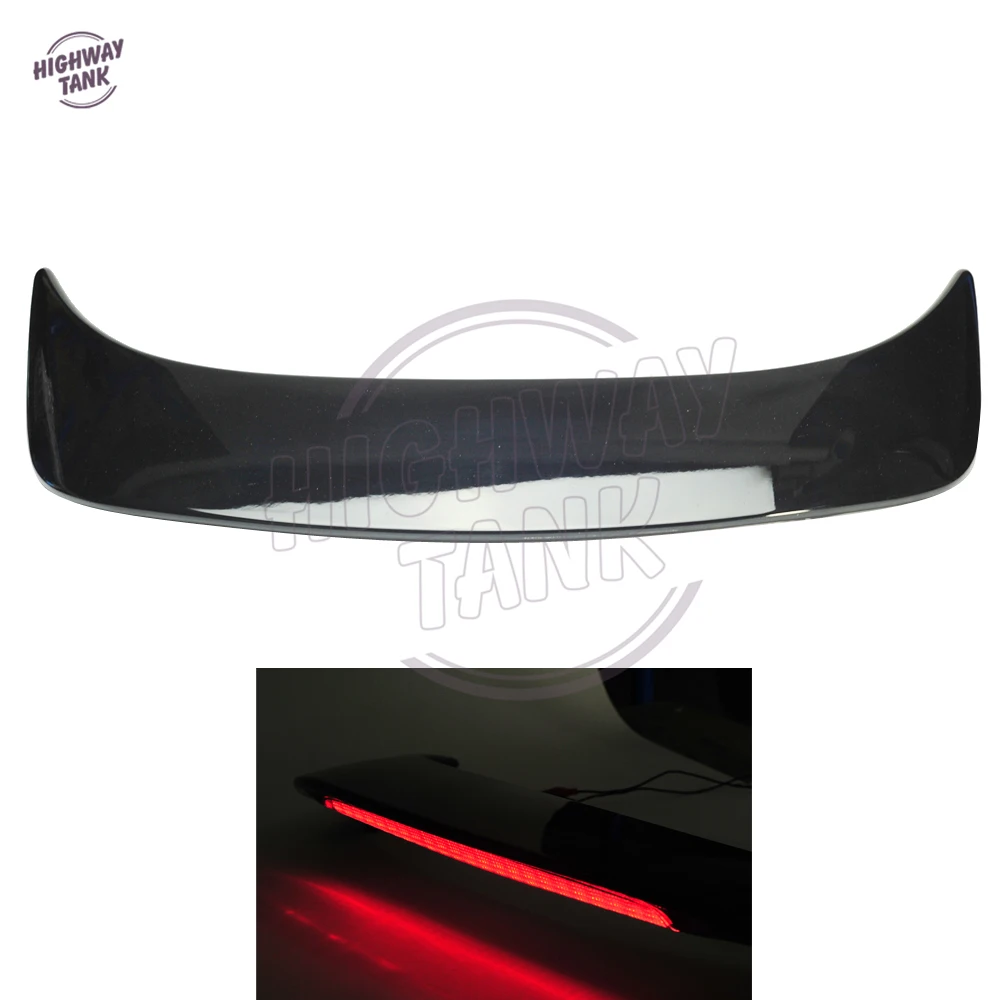 Motorcycle Accessories Black Motorcycle LED Rear Trunk Spoiler with Red Lens case for Honda GL1800 GOLDWING 2001-2011