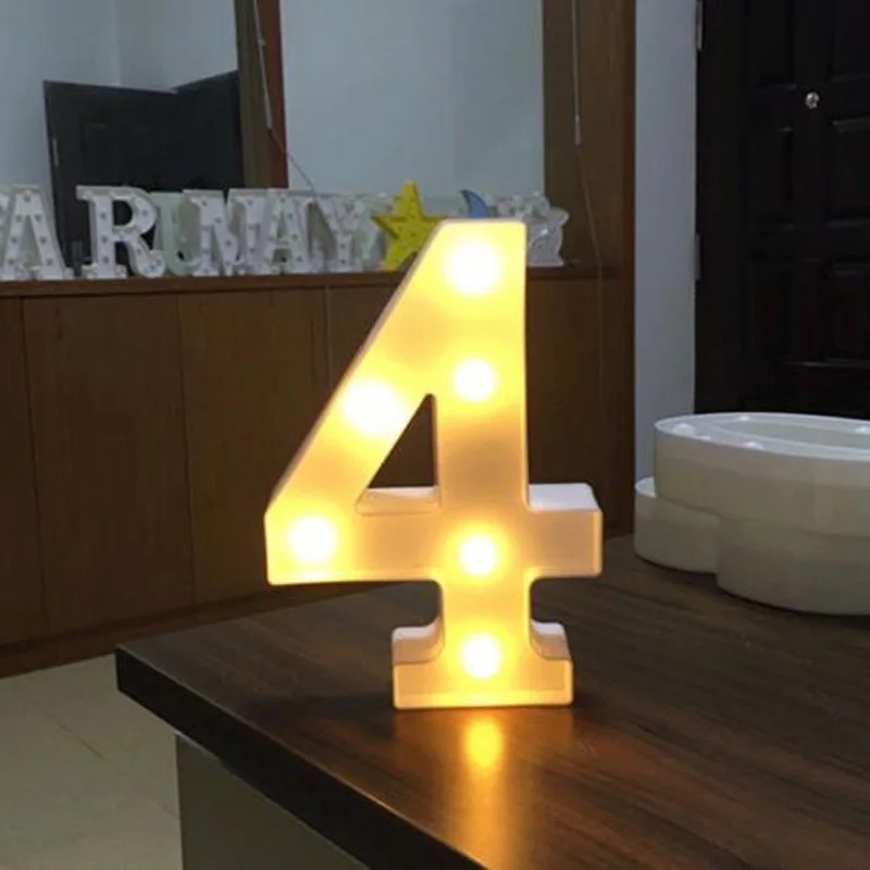 Led Marquee буква Алфавит символ огни знак Свадьба День Рождения Декор лампы - Цвет: 4