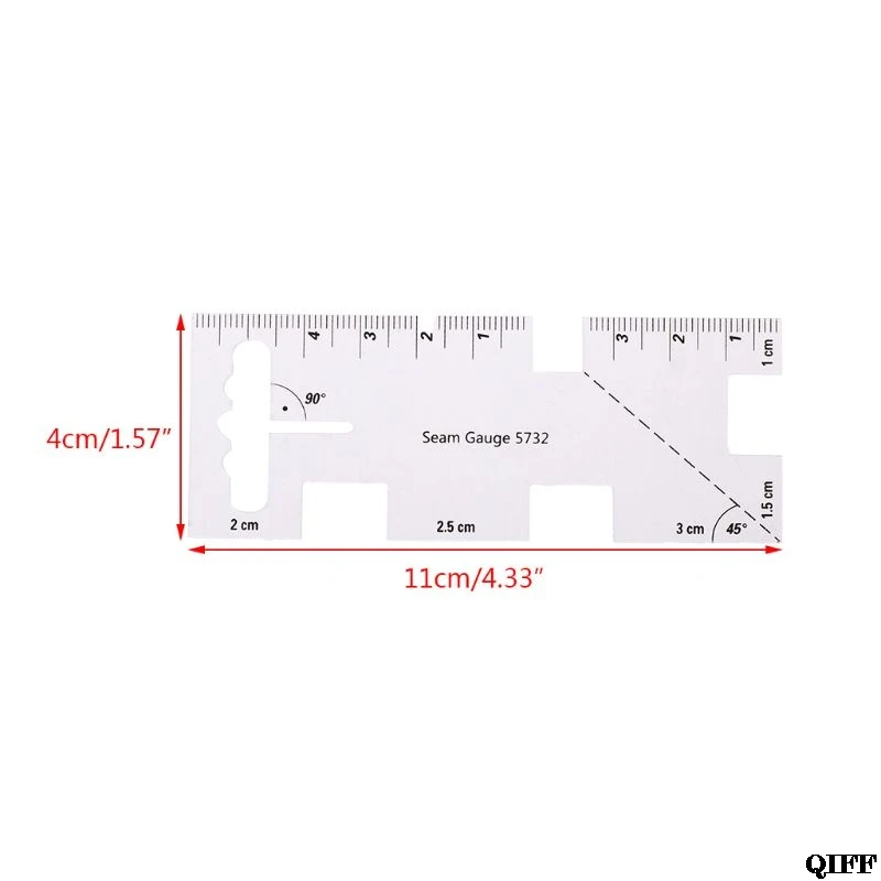 Прямая поставка и акриловая Лоскутная толщина линейка измерительный прибор для шитья одежды измерительный инструмент домашние портные ремесла APR28