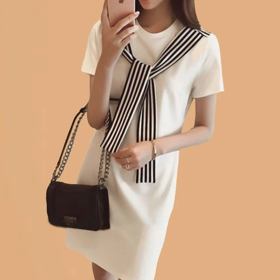 Модная Корейская одежда Sukienka вертикальный платье в полоску Винтаж матрос Kawaii Kleid