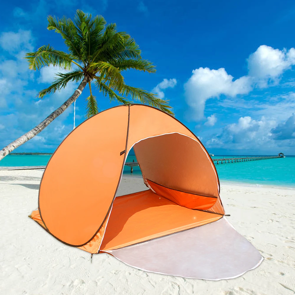 Открытый кемпинговая палатка Складная Pop Up Путешествия Пляж тент навес от солнца дышащий покрытый навес от солнца палатка 1-2 человека рыбалка
