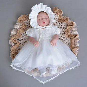 

0-24 Month Birthday Baby Girl Dresses White Formal Party Wear Vestido 2020 Christening Toddler Baby Girls Clothes RBF174035