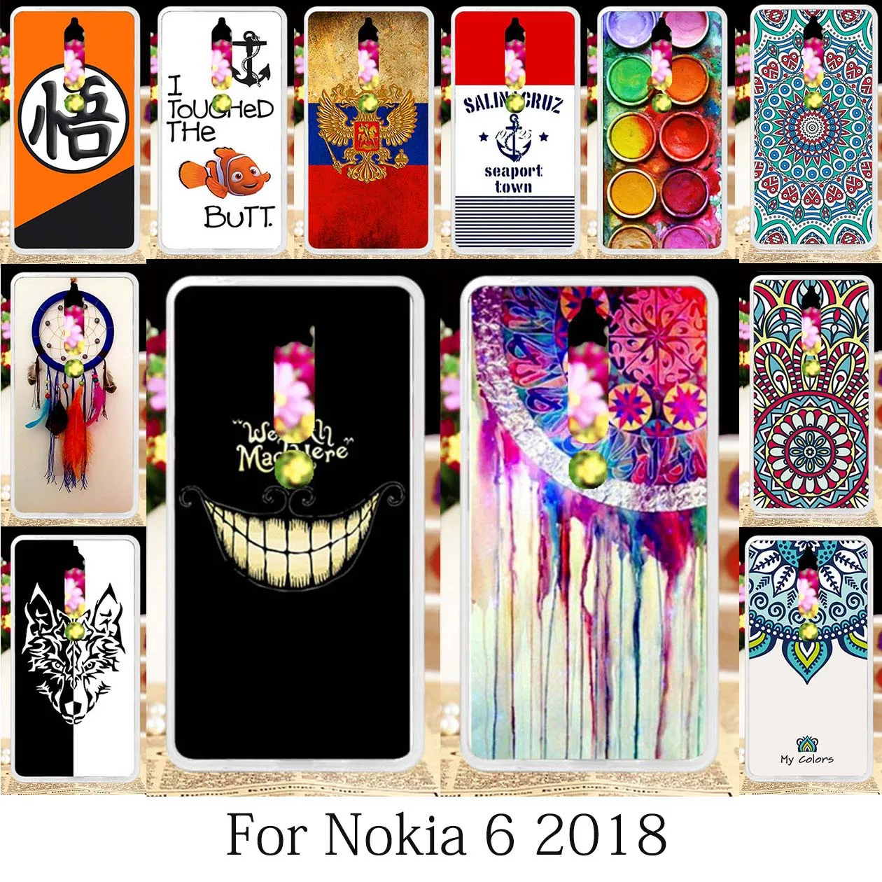 TAOYUNXI чехол для Nokia 6 2018 силиконовый чехол рисунком для Coque Nokia 6 2018 Чехол оснащен Аниме Картина маслом капюшон shell 5,5 дюйма