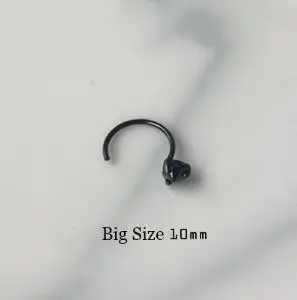 Big Size 10mm GHIDBK простые 925 стерлингового серебра маленькие серьги-кольца с цирконием пирсинг для пупка Helix серьги для ушного хряща унисекс - Окраска металла: Big Size 10mm