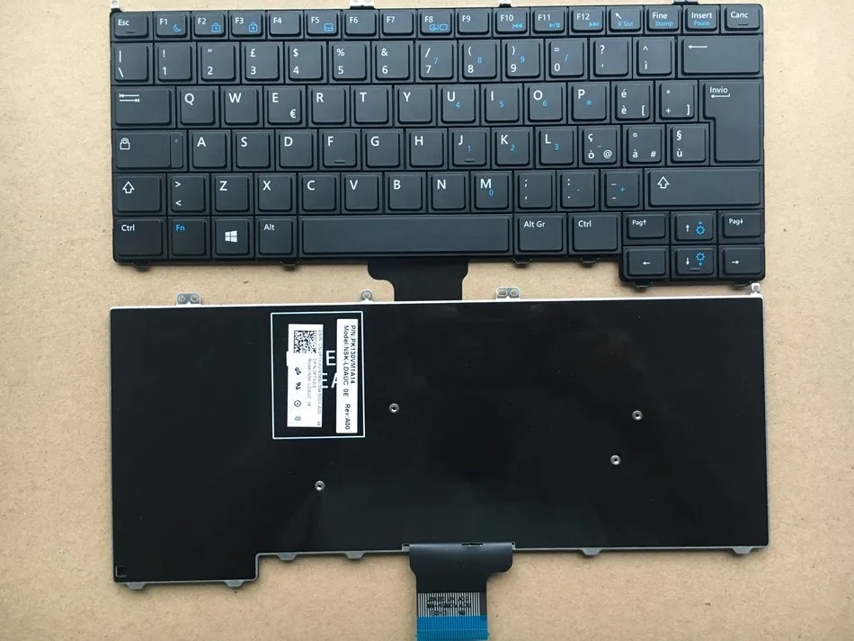 New it italian keyboard for dell latitude e7440 e7240 black no point