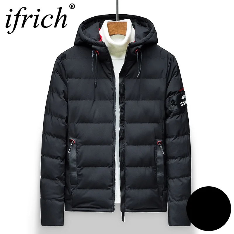 NIEUWE Mode zwart rood Winter Jas Mannen Ontwerp Down Katoen Warm Dikker Jas Hoed Parka mannen Windscherm Uitloper Plus maat M-4XL