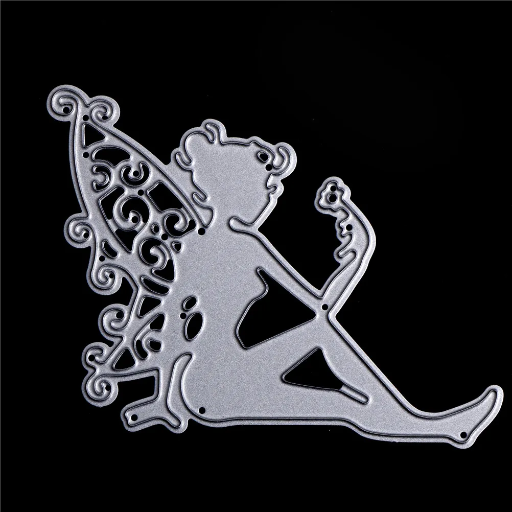 

Hot Sale Stencil For Scrapbooking Album Paper Card Photo DIY Metal Steel dainty Sitting fairy Cutting Dies