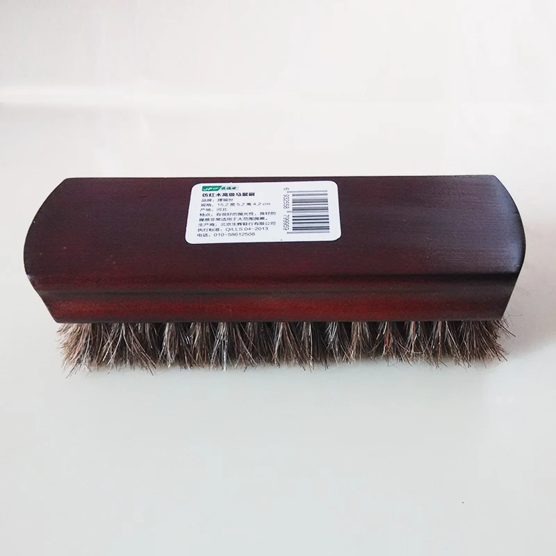 Shoe Brush Horsehair Large Professional Boot Shoe Shine and Buff Brush