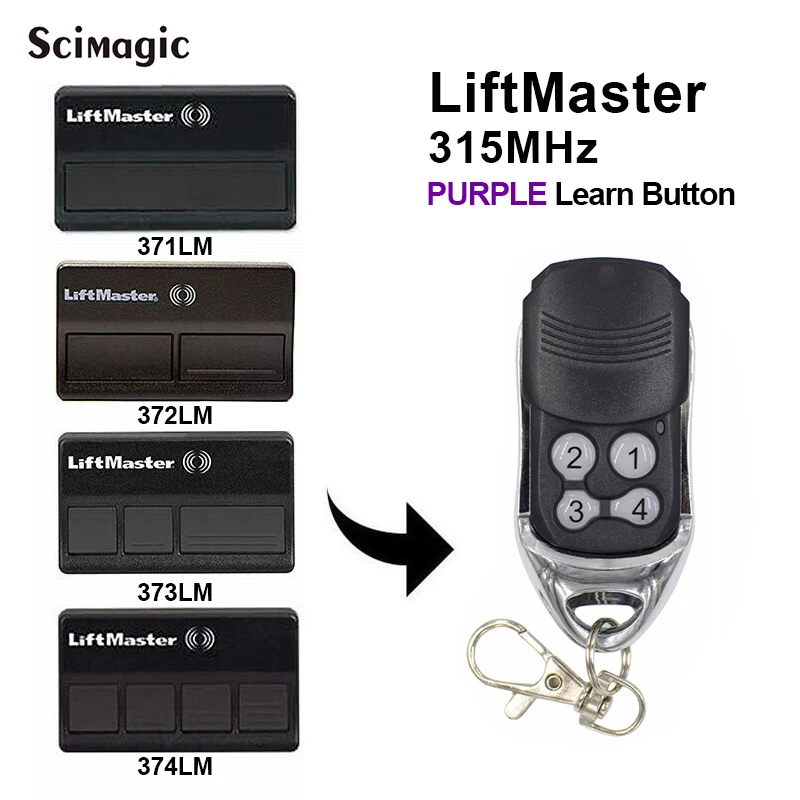 Пульт дистанционного управления для гаражных дверей LiftMaster 371LM 372LM 373LM 374LM 315