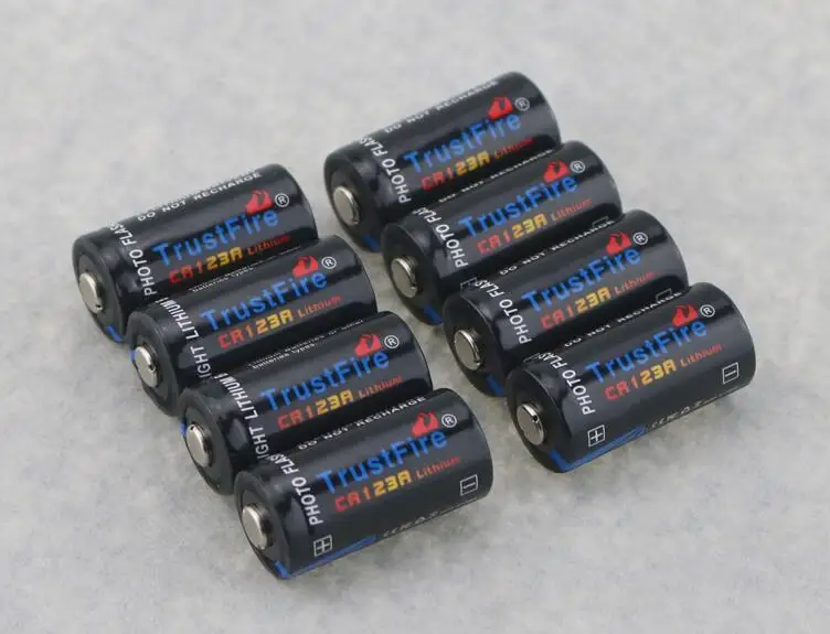 

8pcs/lot TrustFire CR123A 3V 1400mAh Disposable Lithium Battery Batteries for Camera/Video Game Player (Non-rechargeable)
