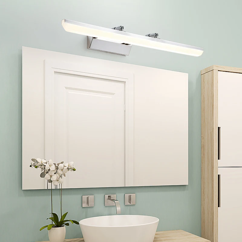 

Lighting mirror headlights bathroom simple modern 180 degree rotating led waterproof anti-fog bathroom mirror cabinet lighting