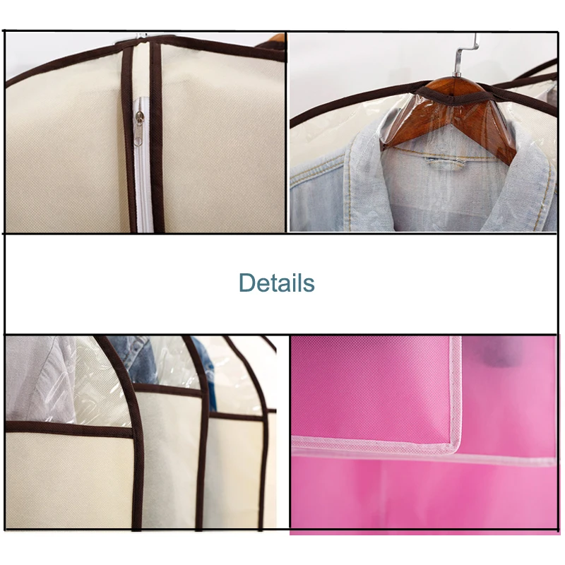 5 шт./набор чехлы для одежды прозрачный костюм сумка моль защитные сумки дышащая