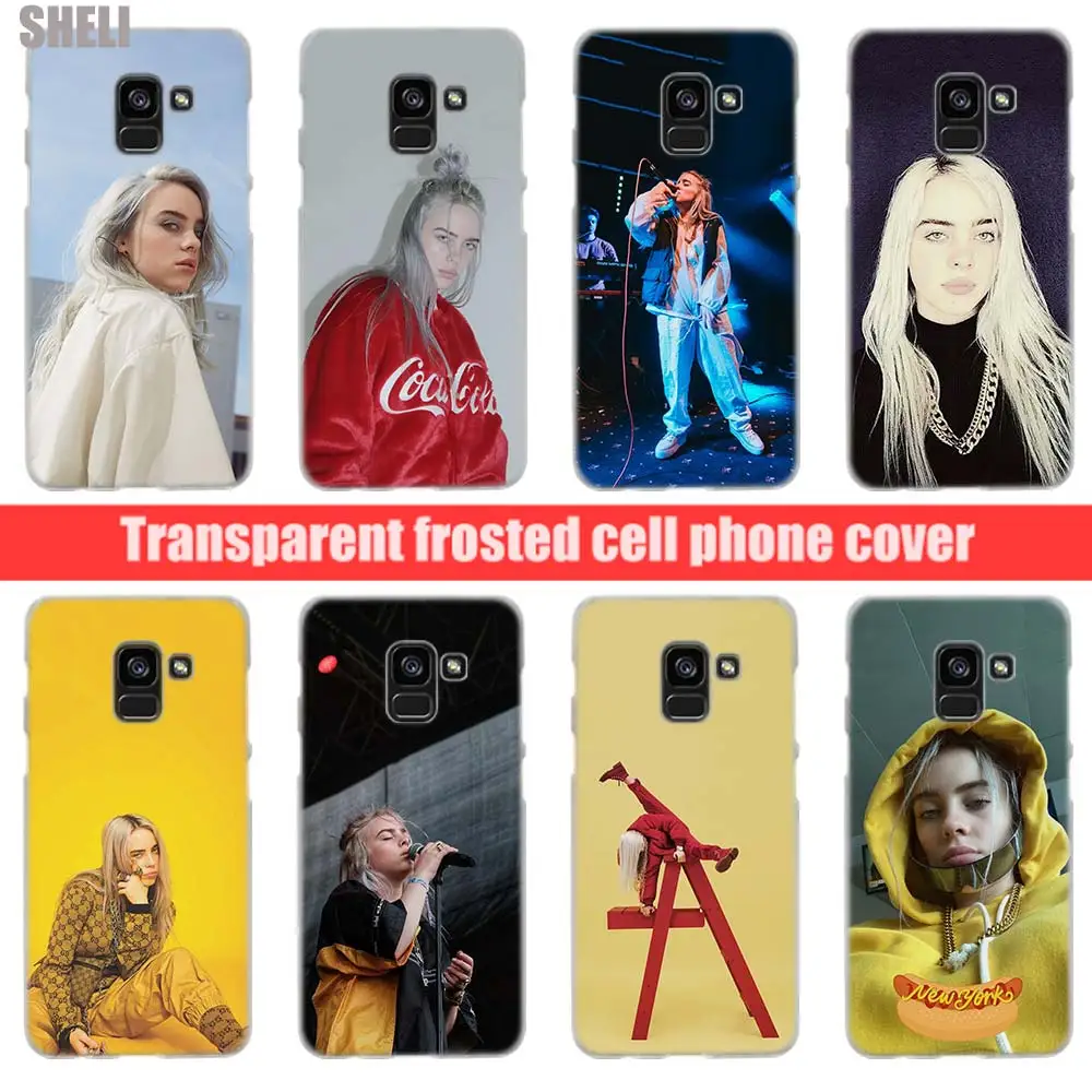 

Sheli Billie Eilish Music Singer Transparent Hard Case for Samsung Galaxy A3 A5 2017 A6 A7 A8 2018 plus Galaxy Note 9 8 5 4 A9