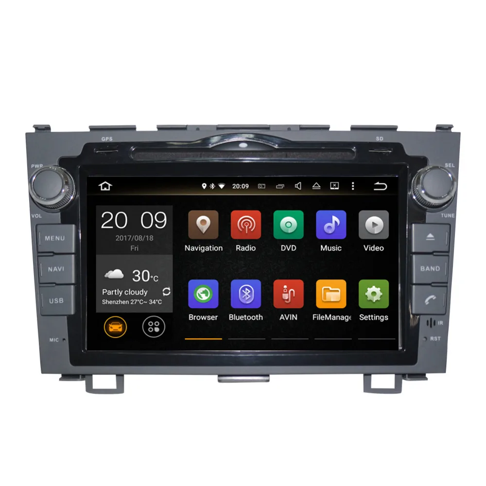 4 ГБ Android 9,0 Восьмиядерный " ЖК-экран Автомобильный gps навигатор для Honda CRV 2006-2011 Автомобильный Радио Аудио Видео Мультимедиа dvd-плеер