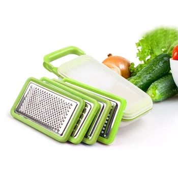 

Vegetable Cutter 4 Blades-Grater,Shredder,Julienne,Chopper,Mandoline Spiralizer,Vegetable Slicer,Fruit Peeler,Cheese Graters
