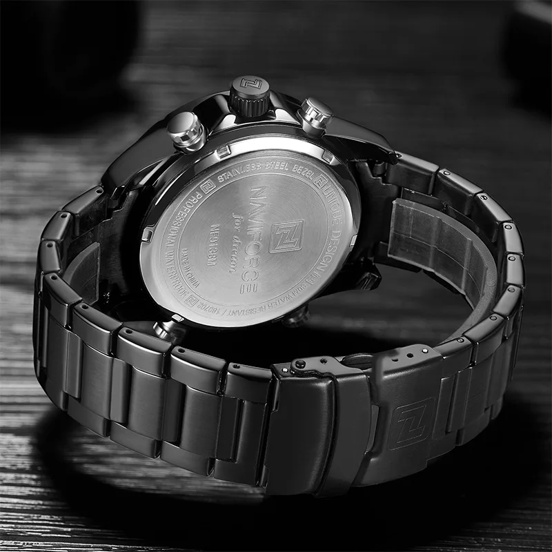 NAVIFORCE Luxury Men Analog Quartz Sport Watch Fashion Military Outdoor Waterproof Chrono EL BackLi