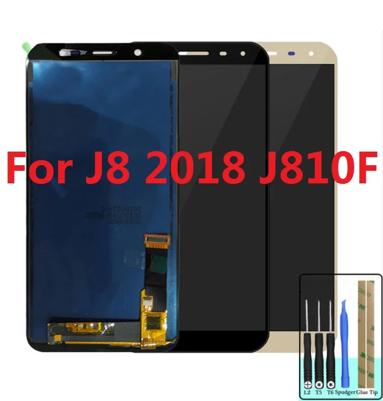 

For Samsung Galaxy J8 2018 J810F SM-J810F J810FN LCD Display Touch Screen Digitizer + Adhesive + Tools
