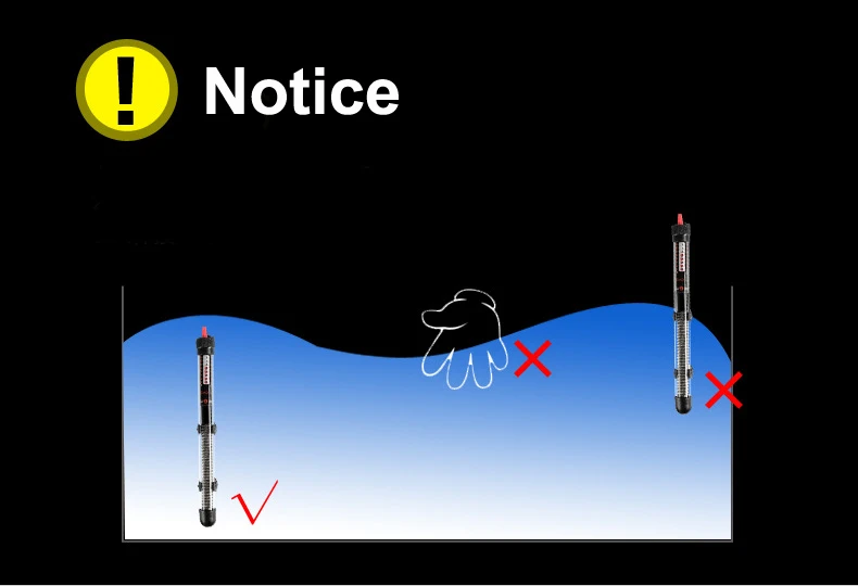 NuoNuoWell погружной нагреватель нагревательный стержень для стеклянного аквариума Анти-взрыв рыбы термостат бака регулировка температуры