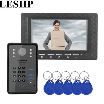 

Wired Video Door Phone Intercom Doorbell With IR Camera 7 inch RFID Password Night Vision 1000 TV Line Access Control System