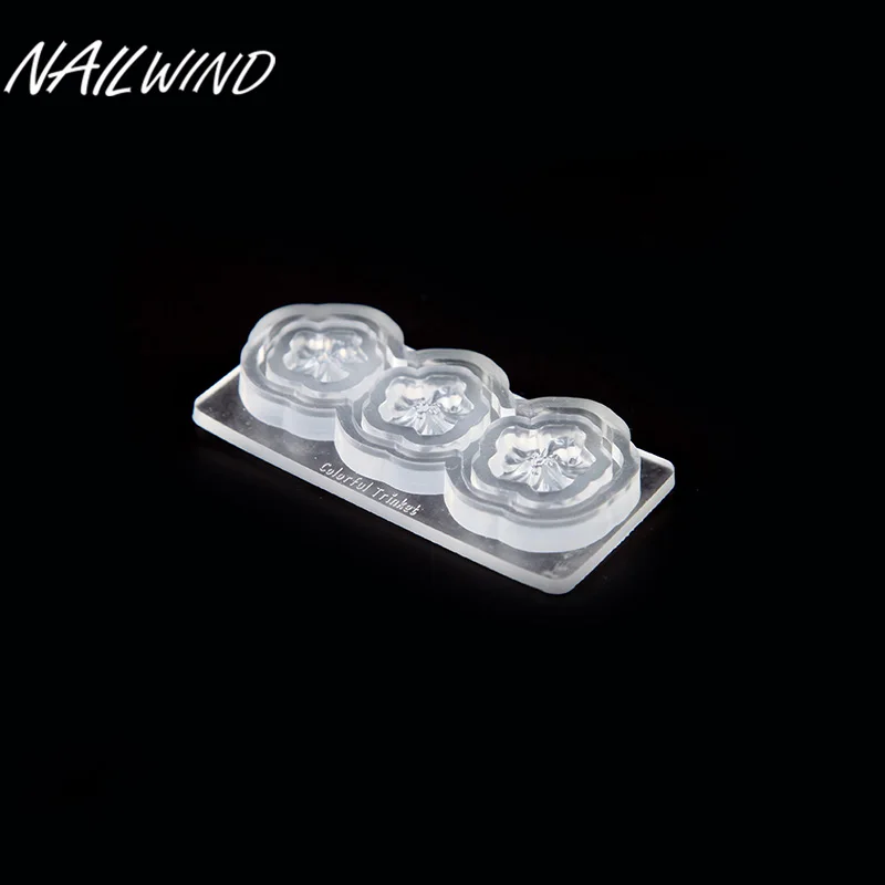 

NAILWIND 1 PC 3D Crystal Carving Mold Crystal Powder Carved Nail Art Tool Nail Art Silicone Mold 10 Designs Nail Art Decoration