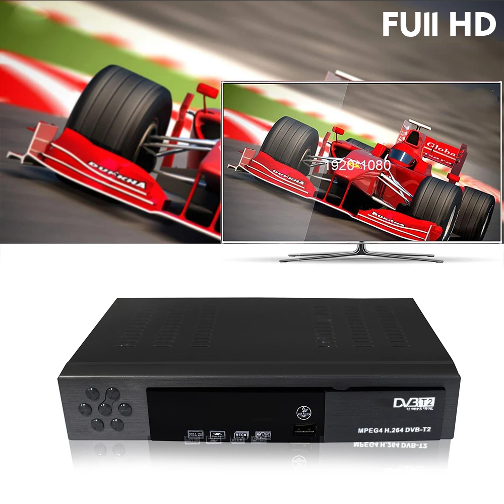 Европа dvb t2 Тип приемник DVB T2 цифровой наземный ТВ приемник коробка FULL hd h.264 телеприставка Поддержка wifi 3D PVR