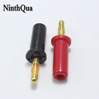 

1pcs 4mm Banana Plug with M5 Thread Gold-plated Pull-resistant Banana Plug Connector Terminal