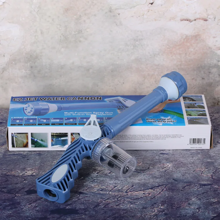Blue Garden Sprayer Car Washing Washer Plastic Garden Hose Pipe Connector Function Ez Jet Water Cannon 8 In 1 Turbo Spray Gun (12)