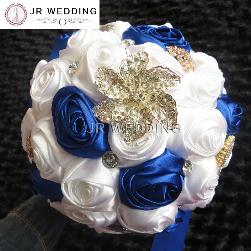 

Gorgeous Crystal Wedding Bouquet Blue Brooch Bouquet Wedding Accessories Bridesmaid Artifical Wedding Flowers Bridal Bouquets