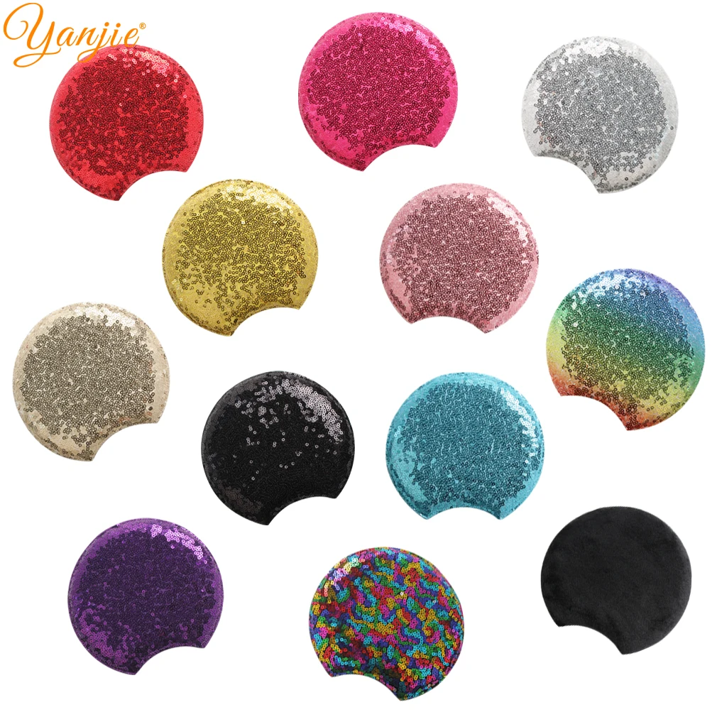 

1 Pair 6'' Oversize Minnie Ears 2019 Big Glitter Sequin Minnie Mouse Ears For Girls Kids Headband DIY Hair Accessories