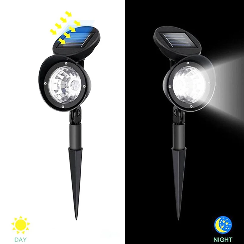 CHICLITS 2 PCS 4 LED Solar Lamp Energy Outdoor Garden Lights 1.2V 600mAh Cold Light Yard Security Lawn Lighting (4)