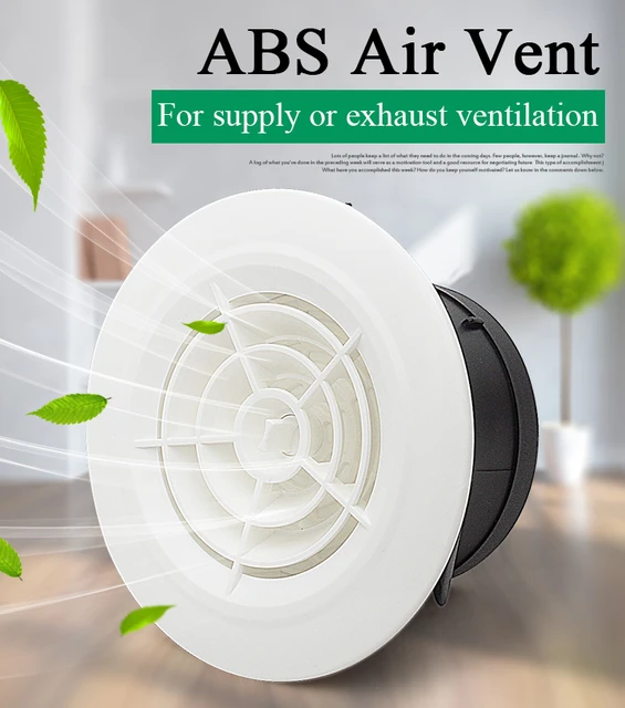 4/6 Inch Plastic Air Vent Cover Bathroom Wall And Ceiling Exhaust  Ventilation Grille For Round Duct Pipe 100/150mm - Vents - AliExpress