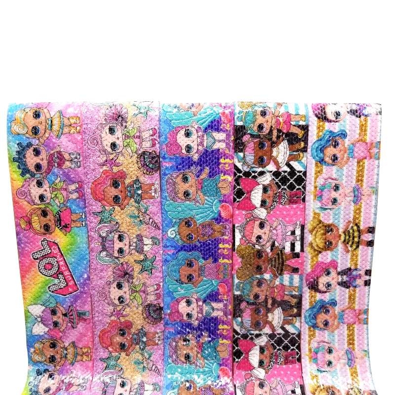 

Free shipping 5 yard Printing reversible sequin Ribbon Shiny Glitter Cartoon 3'' Ribbon