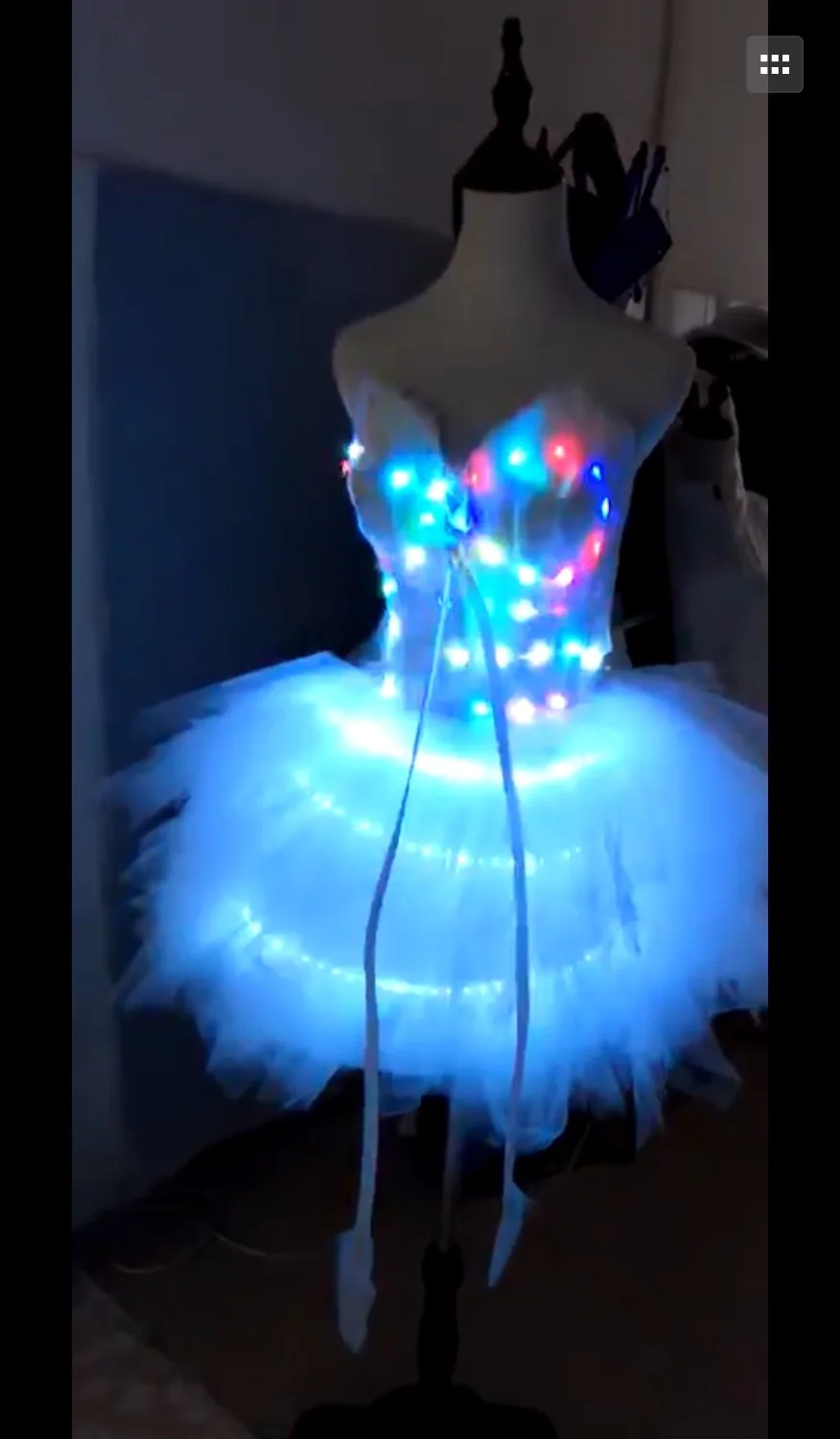 Новое поступление невесты светящаяся Одежда светодиодный Костюм Балетная пачка светодиодный танцевальные юбки Свадебная вечеринка