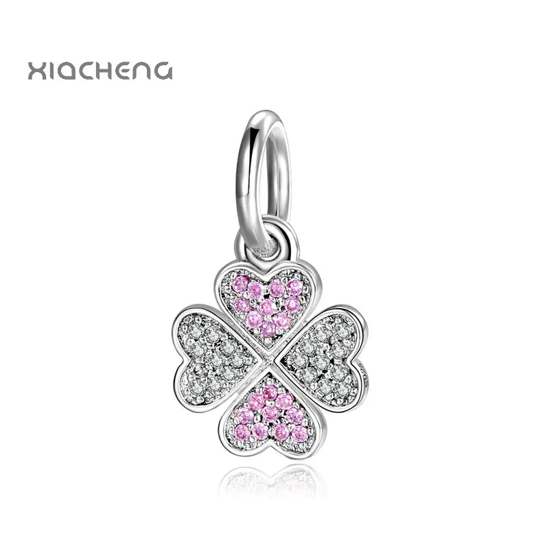 

Hot Sale Silver Bead European Clover Pendant Crystal Beads For DIY Women Pandora Charms Bracelets & Bangles YBD203