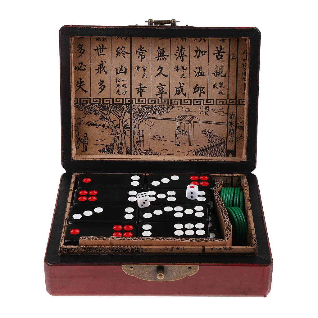 1 Set Chinese Pai Gow Paigow Tiles Casino Game Party Fun Toy for Entertainemnt Gambling | Спорт и развлечения