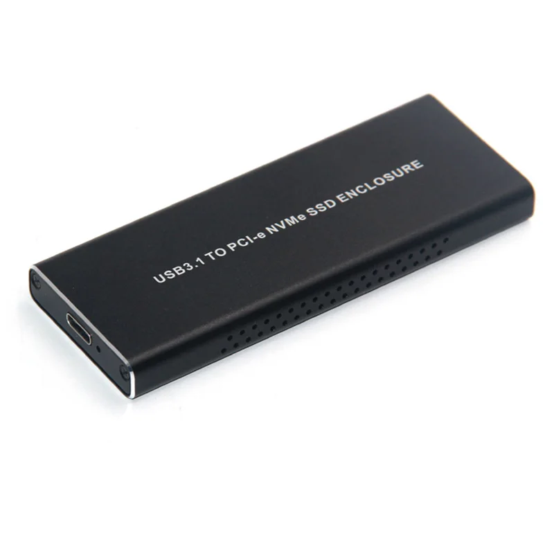 

Алюминиевый корпус для жесткого диска 10 Гбит/с, USB3.1 к PCI-E NVME NGFF M.2 SSD M KEY, с кабелем типа C к Type C, отверстие для теплоотвода для настольного ПК