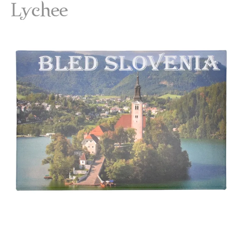 Магнит на холодильник Lychee Life Bled прямоугольный металлический магнит для