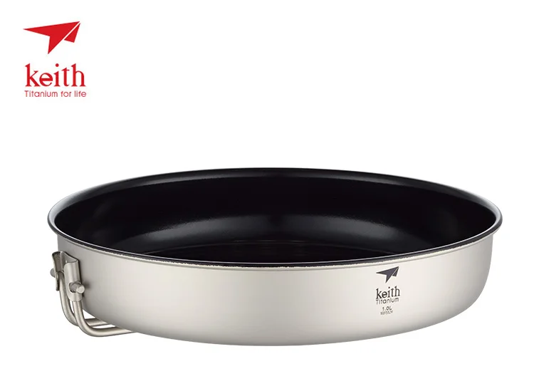 Keith Titanium sartén antiadherente utensilios de cocina para Camping al aire libre Picnic de cocción Keith Titanium sartén antiadherente utensilios de cocina para Camping al aire libre Picnic de cocción