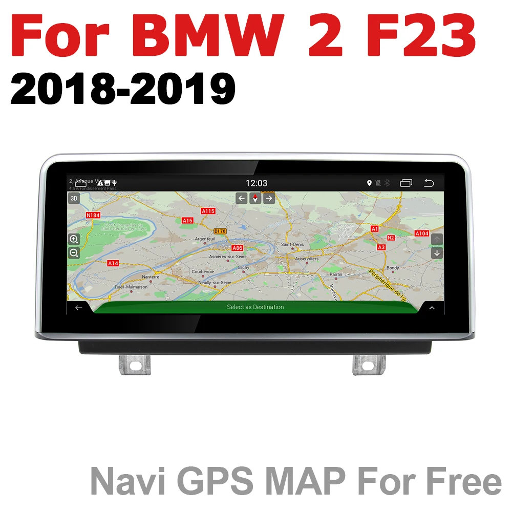 Top Car Audio Android 7.0 up GPS Navigation For BMW 2 Series F23 2018~2019 EVO Convertible WiFi 3G 4G Multimedia player Bluetooth 5