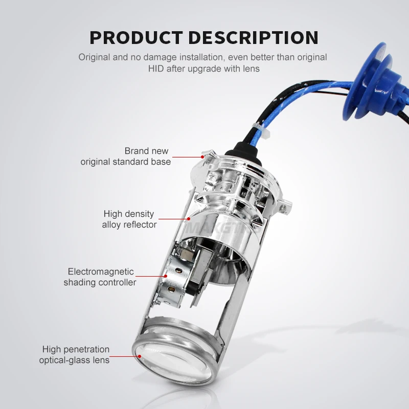 2x55 Вт H4 LHD Би-ксеноновые лампы без потерь HID лампа-светильник Hi/Lo луч головной светильник с двойной мини-объектив проектора 4300K 5500K 6000K