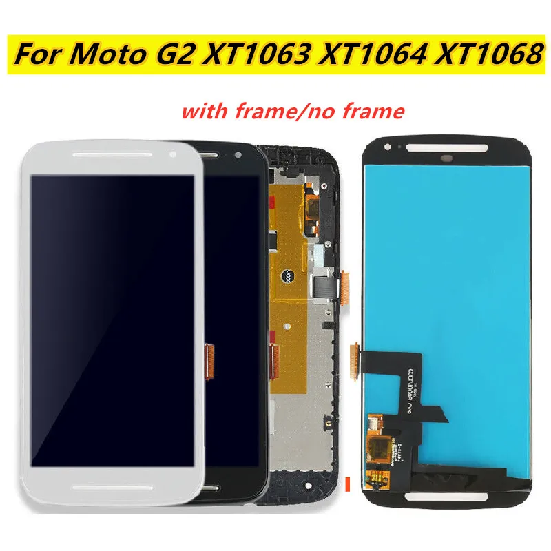 

For Motorola MOTO G2 XT1063 XT1064 XT1068 XT1069 LCD Display Touch Screen With Frame Digitizer Assembly Repair parts 5.0" LCD