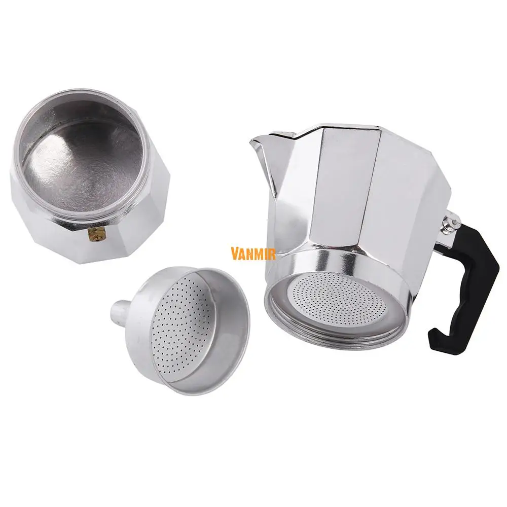 Moka Эспрессо кофеварка/glantop алюминий 1cup/3cup/6cup/2CUP итальянская плита/percolator горшок инструмент