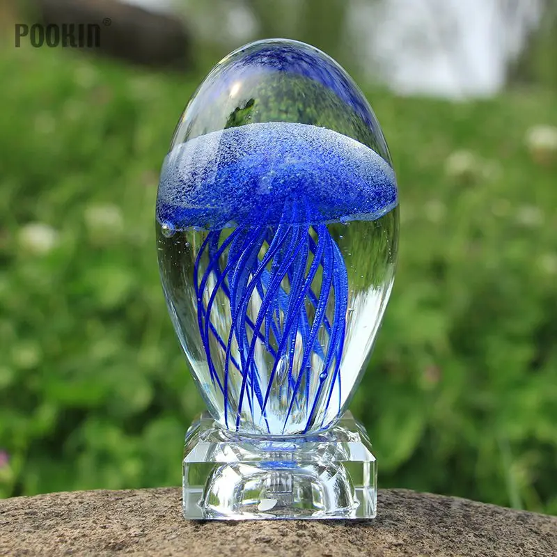 Lâmpada de Mesa Cristal para Decoração do Quarto Luz da Noite Presentes Criativos Jellyfish Modelo Led Multicolorido Iluminação Férias 3d 2 Luzes noturnas