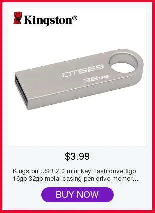 Kingston USB 2,0 мини флеш-накопитель в виде ключа 8 ГБ 16 ГБ 32 ГБ металлический корпус флеш-накопитель память otg Флешка USB флэш-диск DTSE9