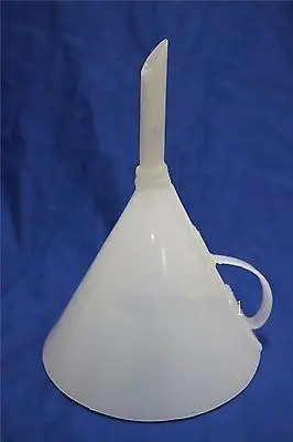 

250mm Diameter Plastic Funnel Liquid Oil Fuel Water for Kitchen Laboratory with handle