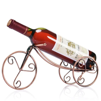 

New Pattern Modern Rose Golden Vehicle Shape Electroplate Iron Integral Type Red Wine Rack Two Type for Choose