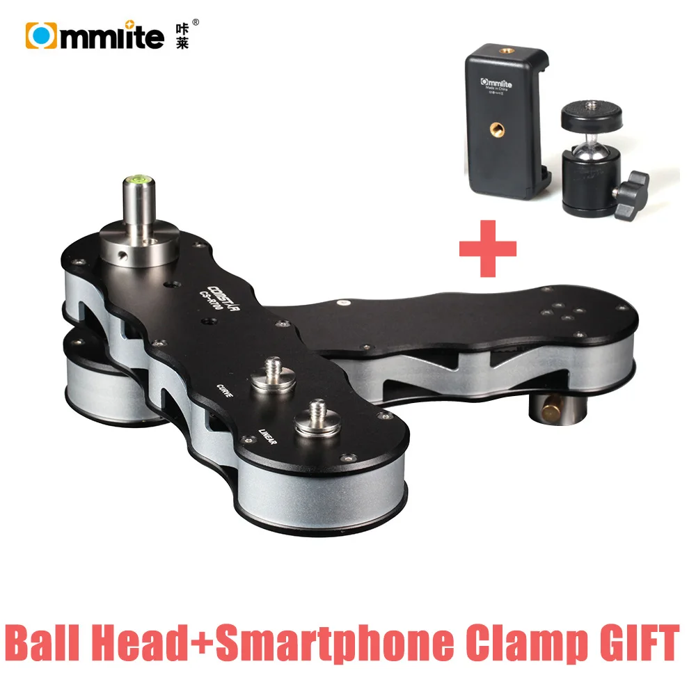 Commlite 4-times Distance Retractable MINI Aluminum Alloy Video Slider for DSLR CameraMicro Camera 